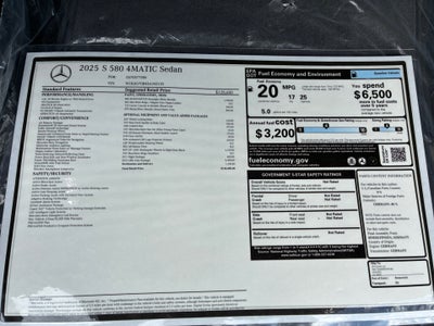 2025 Mercedes-Benz S 580 S 580